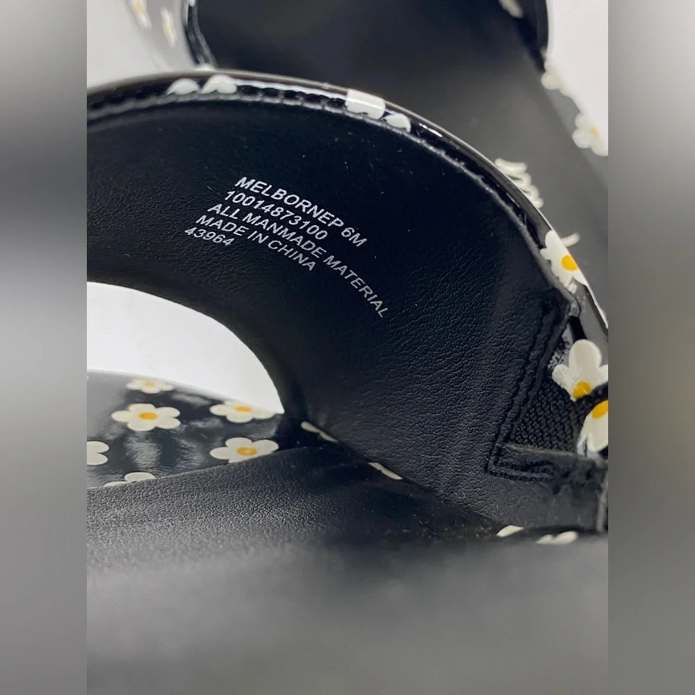 Melborne Platform Sandals Black Daisy - Picture 7 of 7